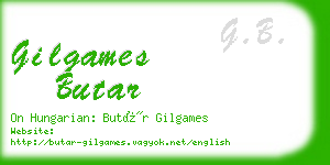 gilgames butar business card